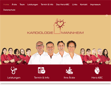 Tablet Screenshot of kardiologie-mannheim.de